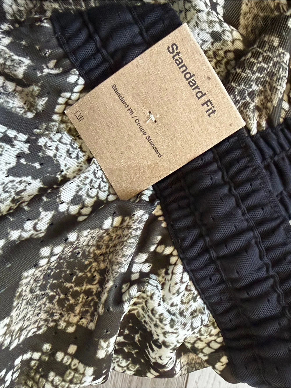 Jordan Black and Beige Snake-Print Athletic Shorts